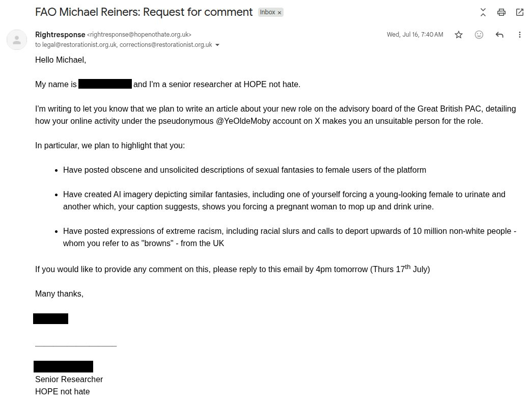 How Long Did The Restorationist Tolerate the Depravity of Michael Reiners?